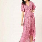Women Pink & White Printed Sustainable Maternity
