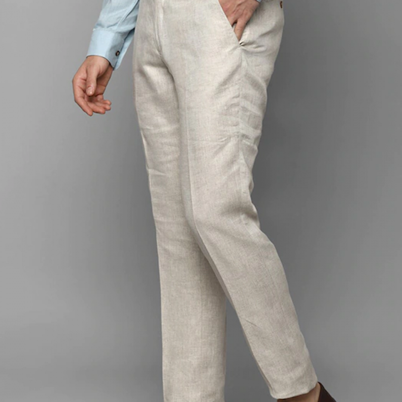 Men Grey knitted formal Trousers